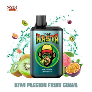 R&M Rasta 5500 Puffs Kiwi Passion Fruit Guava Disposable Vape