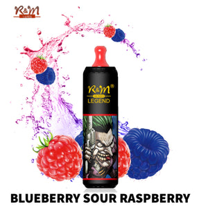 R&M Legend 10000 Puffs Blueberry Sour Raspberry Disposable Vape