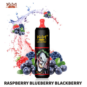 R&M Legend 10000 Puffs Raspberry Blueberry Blackberry Vape