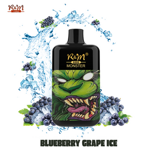 R&M Monster 6000 Puffs 5% Blueberry Grape Ice Disposable Vape