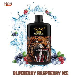 R&M Monster 6000 Puffs 5% Blueberry Raspberry Ice Vape Pen