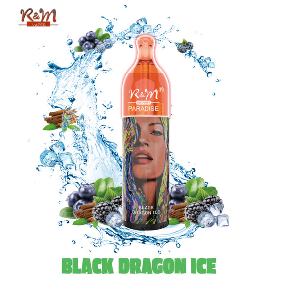 R&M Paradise 10000 Puffs 5% Black Dragon Ice Disposable Vape