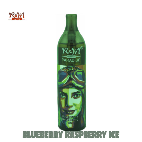 R&M Paradise 10000 Puffs 5% Blueberry Raspberry Ice Vape Pen