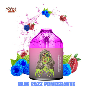R&M Bar 9000 Puffs 5% Blue Razz Pomegranate Disposable Vape
