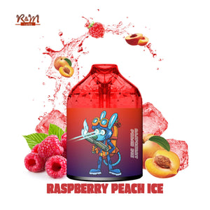 R&M Bar 9000 Puffs 5% Raspberry Peach Ice Disposable Vape Pen